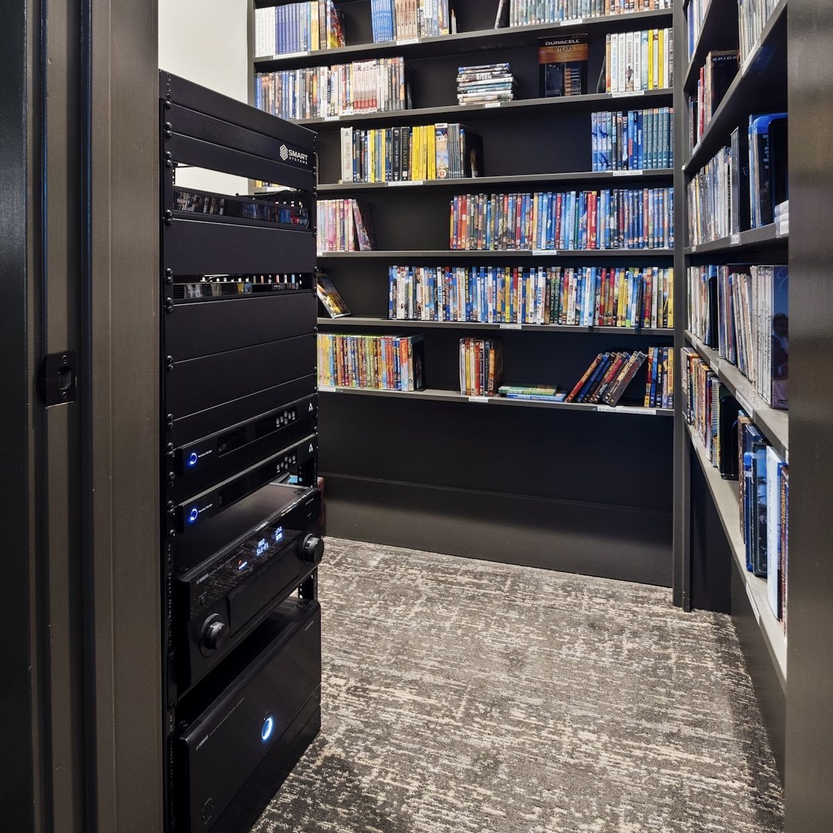 equipment rack and media closet